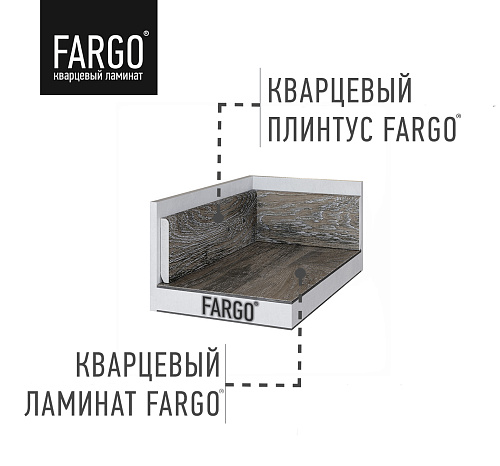 Кварцевый плинтус Fargo 67W948 Дуб Амстердам градиент Кварцевый плинтус Fargo 67W948 Дуб Амстердам градиент